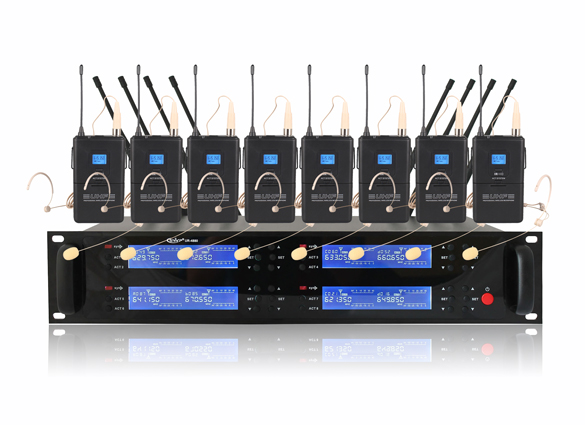 UR-4880 一拖八头戴领夹话筒